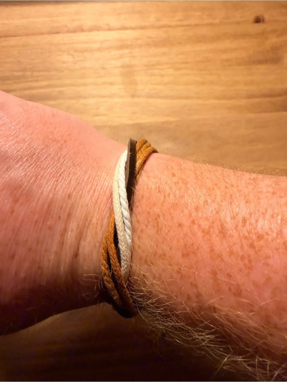 Men's Multi-Strand Leather Cord Bracelet - Brown & Tan